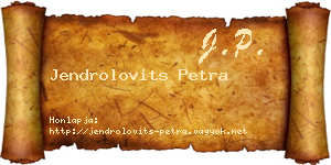 Jendrolovits Petra névjegykártya